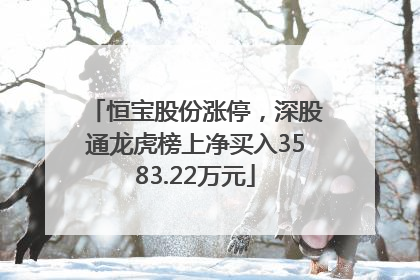 恒宝股份涨停，深股通龙虎榜上净买入3583.22万元