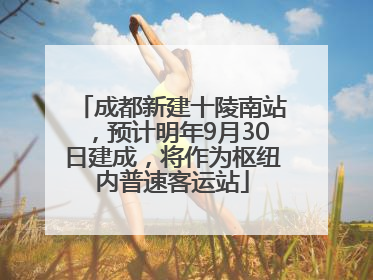 成都新建十陵南站，预计明年9月30日建成，将作为枢纽内普速客运站