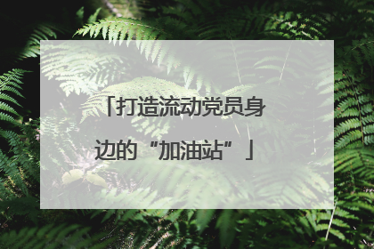 打造流动党员身边的“加油站”