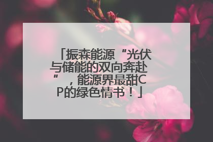 振森能源“光伏与储能的双向奔赴”，能源界最甜CP的绿色情书！