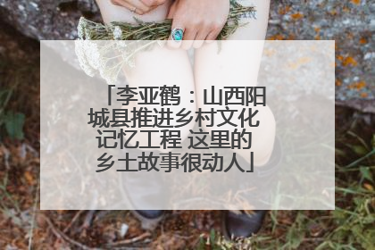 李亚鹤：山西阳城县推进乡村文化记忆工程 这里的乡土故事很动人