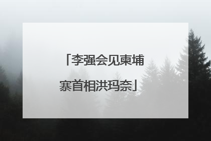 李强会见柬埔寨首相洪玛奈