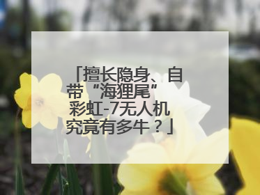 擅长隐身、自带“海狸尾” 彩虹-7无人机究竟有多牛？