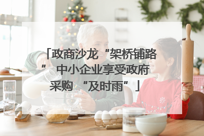 政商沙龙“架桥铺路” 中小企业享受政府采购 “及时雨”