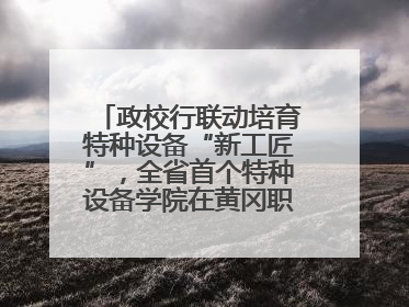 政校行联动培育特种设备“新工匠”，全省首个特种设备学院在黄冈职业技术学院成立