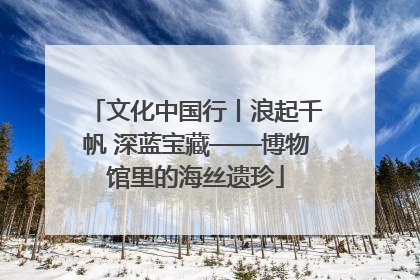 文化中国行丨浪起千帆 深蓝宝藏——博物馆里的海丝遗珍