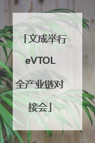 文成举行eVTOL全产业链对接会