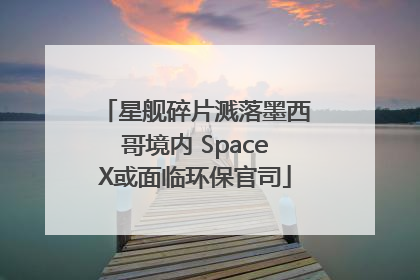 星舰碎片溅落墨西哥境内 SpaceX或面临环保官司