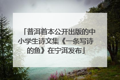 普洱首本公开出版的中小学生诗文集《一条写诗的鱼》在宁洱发布