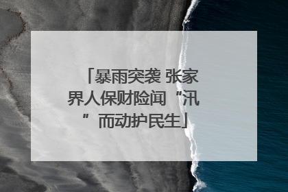 暴雨突袭 张家界人保财险闻“汛”而动护民生