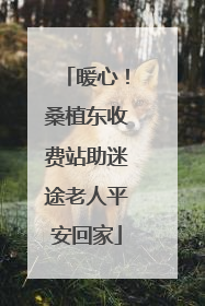 暖心！桑植东收费站助迷途老人平安回家