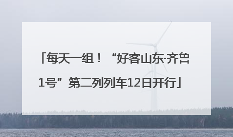 每天一组！“好客山东·齐鲁1号”第二列列车12日开行