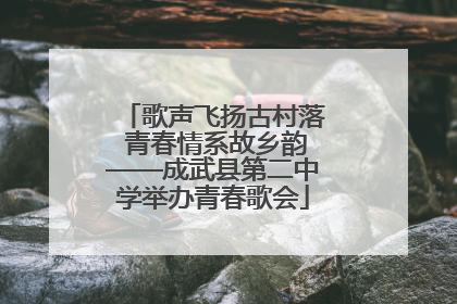 歌声飞扬古村落 青春情系故乡韵——成武县第二中学举办青春歌会