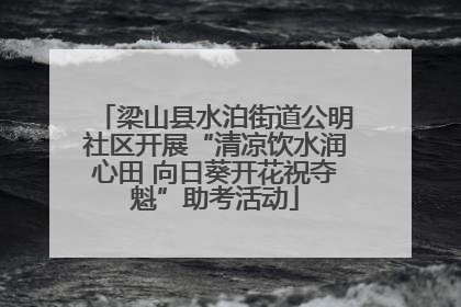 梁山县水泊街道公明社区开展“清凉饮水润心田 向日葵开花祝夺魁”助考活动
