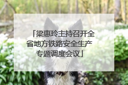 梁惠玲主持召开全省地方铁路安全生产专题调度会议