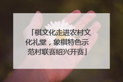 棋文化走进农村文化礼堂，象棋特色示范村联赛绍兴开赛