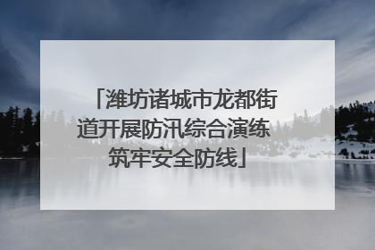 潍坊诸城市龙都街道开展防汛综合演练 筑牢安全防线