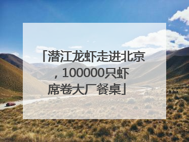 潜江龙虾走进北京，100000只虾席卷大厂餐桌