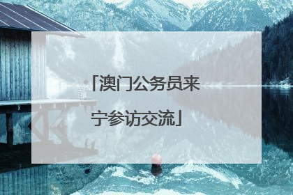 澳门公务员来宁参访交流