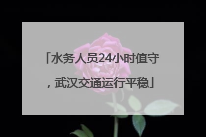 水务人员24小时值守，武汉交通运行平稳