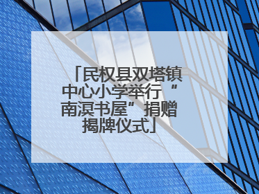 民权县双塔镇中心小学举行“南溟书屋”捐赠揭牌仪式