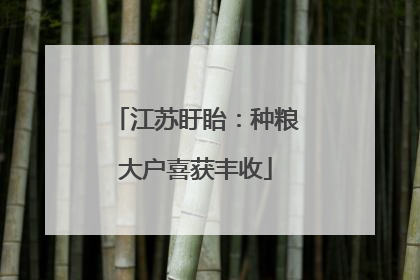 江苏盱眙：种粮大户喜获丰收