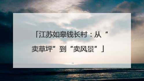 江苏如皋钱长村：从“卖草坪”到“卖风景”