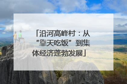 沿河高峰村：从“靠天吃饭”到集体经济蓬勃发展
