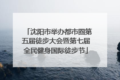 沈阳市举办都市圈第五届徒步大会暨第七届全民健身国际徒步节