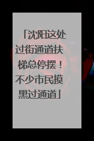 沈阳这处过街通道扶梯总停摆！不少市民摸黑过通道