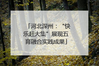 河北深州：“快乐赶大集”展现五育融合实践成果