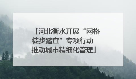 河北衡水开展“网格徒步踏查”专项行动 推动城市精细化管理