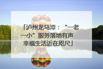 泸州龙马潭：“一老一小”服务落地有声 幸福生活近在咫尺