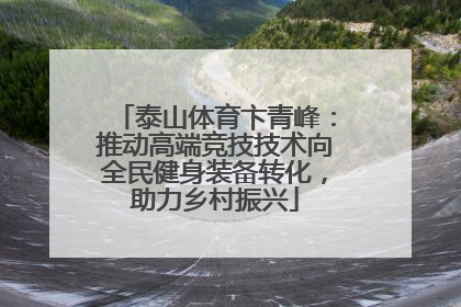 泰山体育卞青峰：推动高端竞技技术向全民健身装备转化，助力乡村振兴