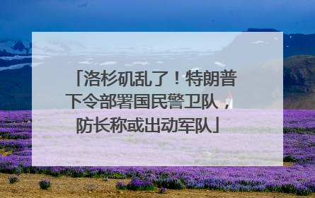 洛杉矶乱了！特朗普下令部署国民警卫队，防长称或出动军队