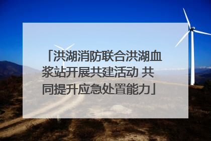 洪湖消防联合洪湖血浆站开展共建活动 共同提升应急处置能力