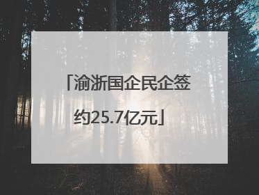 渝浙国企民企签约25.7亿元