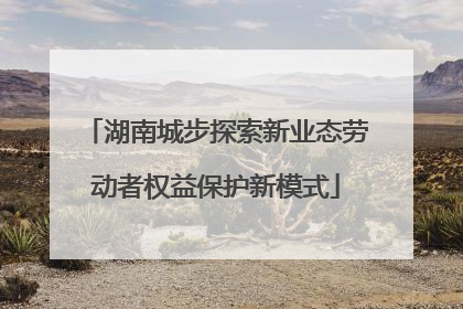 湖南城步探索新业态劳动者权益保护新模式