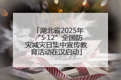 湖北省2025年“5·12”全国防灾减灾日集中宣传教育活动在汉启动