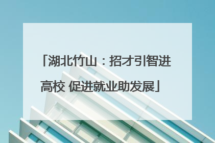 湖北竹山：招才引智进高校 促进就业助发展