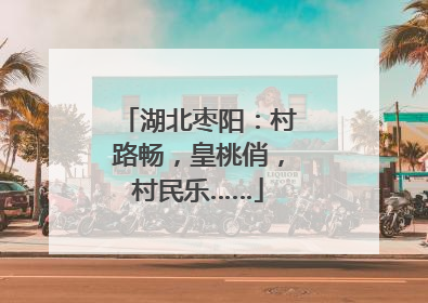 湖北枣阳：村路畅，皇桃俏，村民乐……