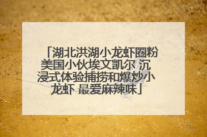 湖北洪湖小龙虾圈粉美国小伙埃文凯尔 沉浸式体验捕捞和爆炒小龙虾 最爱麻辣味