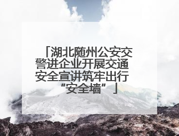 湖北随州公安交警进企业开展交通安全宣讲筑牢出行“安全墙”