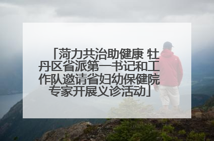 菏力共治助健康 牡丹区省派第一书记和工作队邀请省妇幼保健院专家开展义诊活动