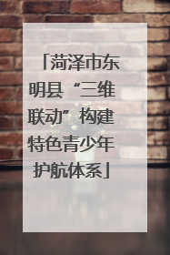 菏泽市东明县“三维联动”构建特色青少年护航体系