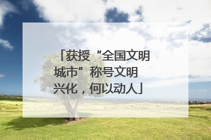 获授“全国文明城市”称号文明 兴化，何以动人