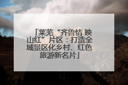 莱芜“齐鲁情 映山红”片区：打造全域景区化乡村、红色旅游新名片