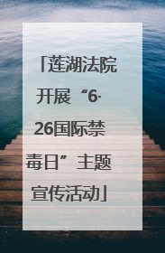 莲湖法院开展“6·26国际禁毒日”主题宣传活动