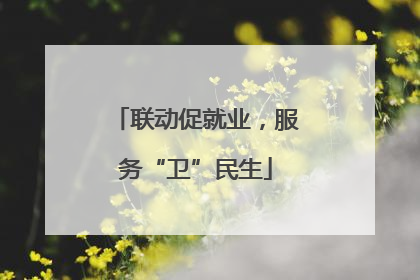 联动促就业，服务“卫”民生
