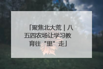 聚焦北大荒｜八五四农场让学习教育往“里”走